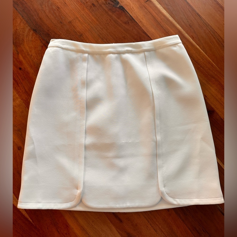 Draper James Cream Mini Skirt